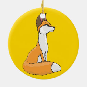 Fox Ceramic Tree Decoration