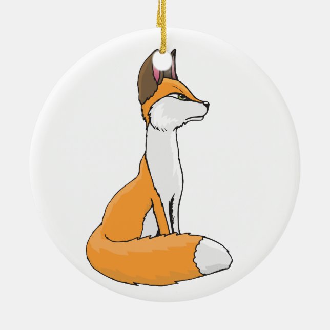 Fox Ceramic Tree Decoration (Back)
