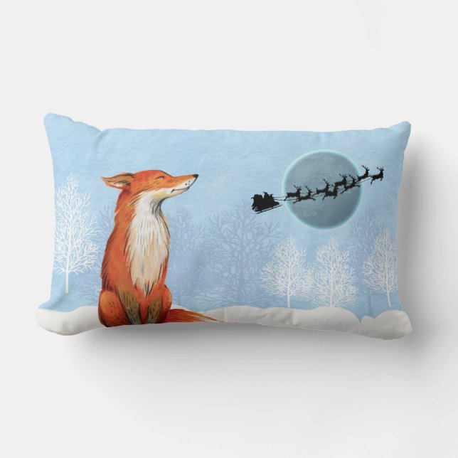 Fox Christmas Pillow (Front)