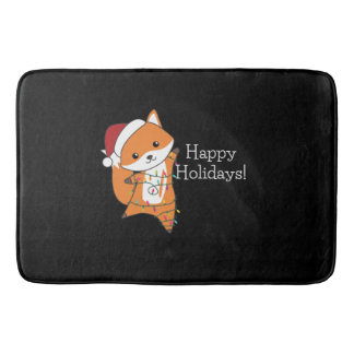 Fox Christmas Snow Winter Animals Foxes Bath Mat