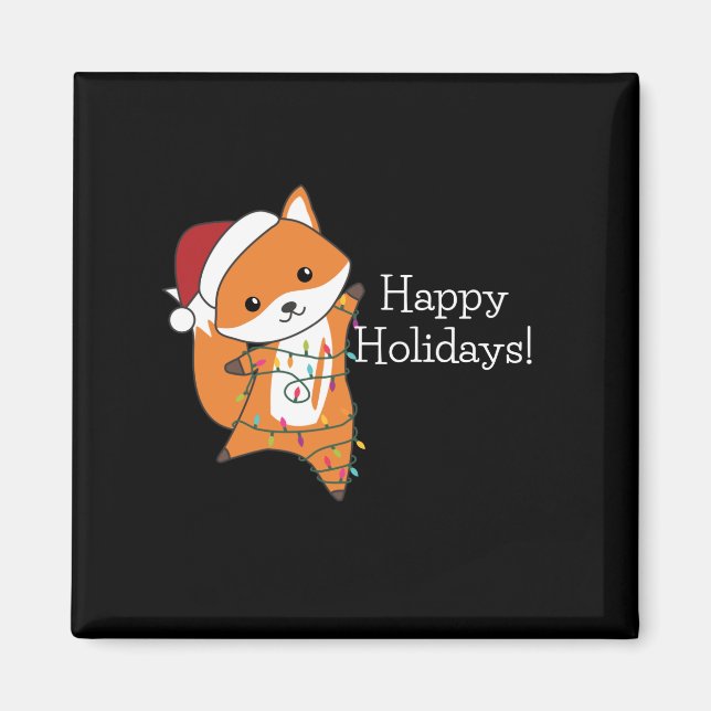 Fox Christmas Snow Winter Animals Foxes Magnet (Front)