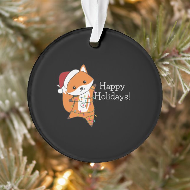 Fox Christmas Snow Winter Animals Foxes Ornament (Tree)