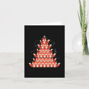 Fox Christmas Tree Fox Xmas Tree Women & Boys Card