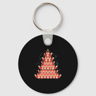 Fox Christmas Tree Fox Xmas Tree Women & Boys Key Ring