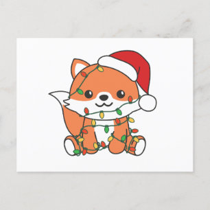 Fox Christmas Winter Animals Holiday Foxes Postcard