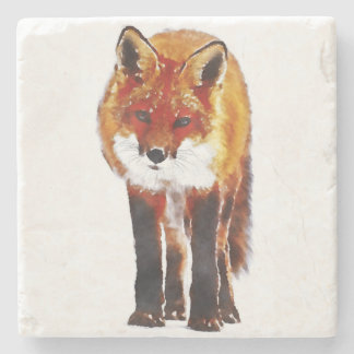 fox coaster, fox marble stone placemat coaster