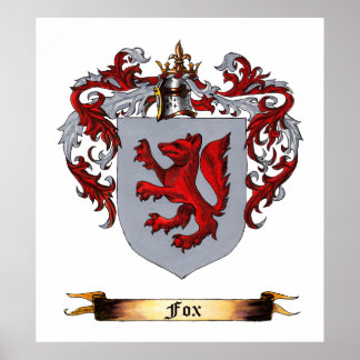 Fox Coat of Arms Poster