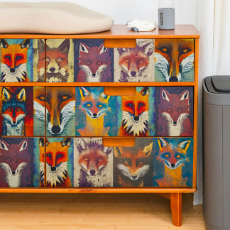 Fox Collage Decoupage Tissue Paper
