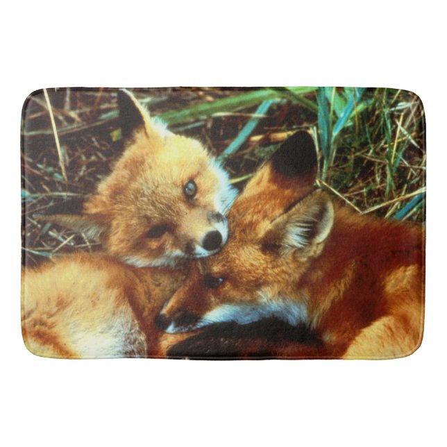 Fox Couple Bath Mat (Front)
