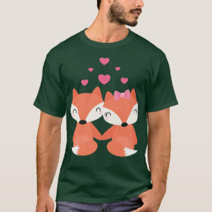 FOX COUPLES GIFT Wedding Anniversary Engagement Pa T-Shirt