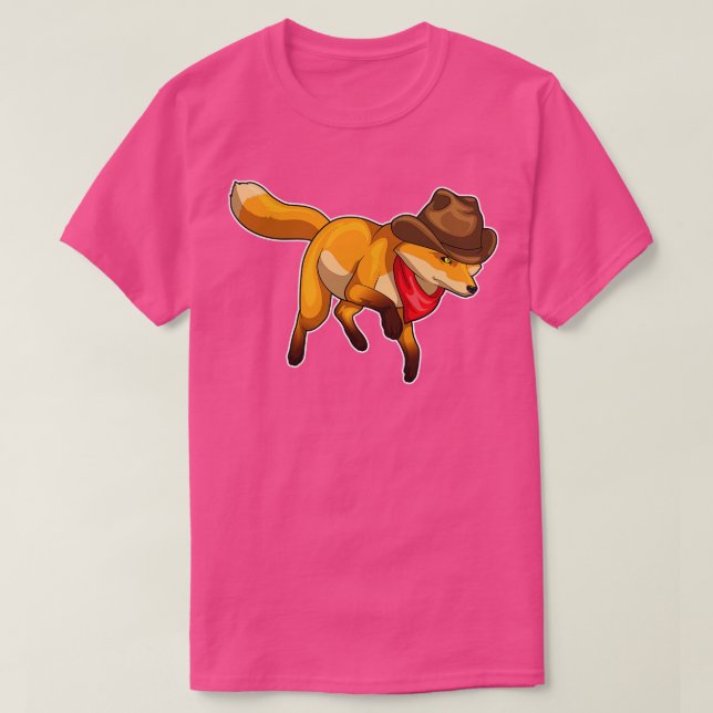 Fox Cowboy Cowboy hat T-Shirt (Design Front)