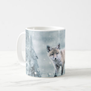 Fox Cub in the Snow Coffee Mug