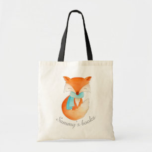 Fox cub in winter art library bag