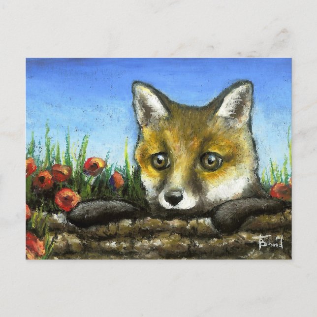 Fox cub postcard (Front)
