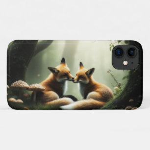 Fox Cuddle in Misty Forest  Case-Mate iPhone Case