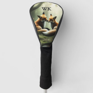 Fox Cuddle in Misty Forest Initial Golf Head Cover