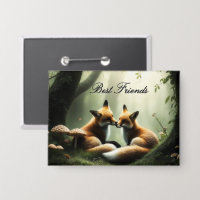 Fox Cuddle in Misty Forest Personalised