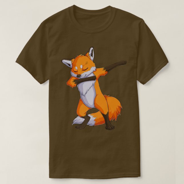 Fox Dabbing Fox Funny Animal Foxes Lover Boys Girl T-Shirt (Design Front)
