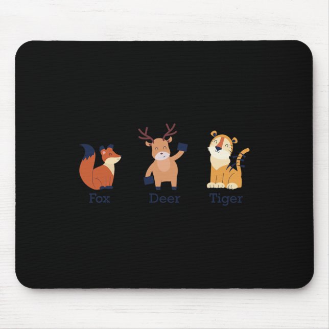 Fox Deer Tiger Animals Subtle Anti Trump 1  Mouse Pad (Front)
