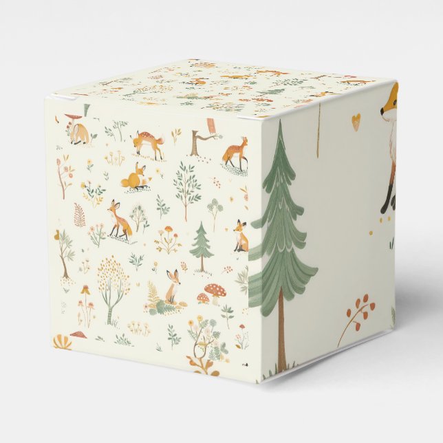 "Fox Delight Gift Box" Favour Box (Front Side)
