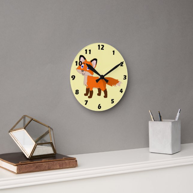 Fox Design Round Clock (Office)