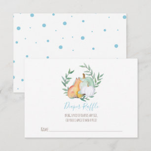 Fox Diaper Raffle Insert – November Baby Shower Invitation