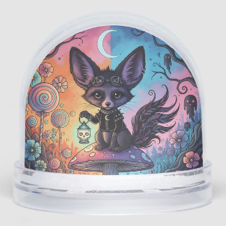 Fox Divided by the Twilight Realms Snowglobe