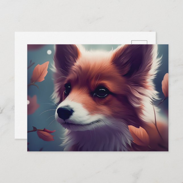 Fox Dog Postcard (Front/Back)