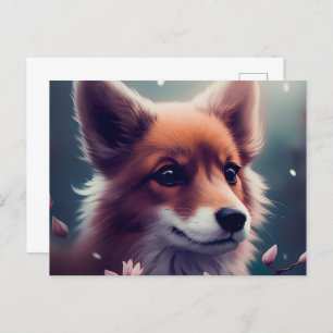 Fox Dog Postcard