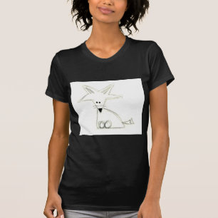 fox doodle black white grey simple kids drawing T-Shirt