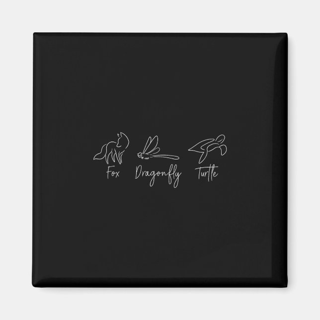 Fox Dragonfly Turtle Trump Meme Minimalist  Magnet (Front)