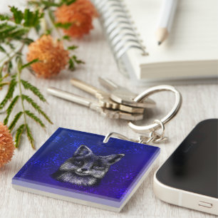 Fox drawing  keychain