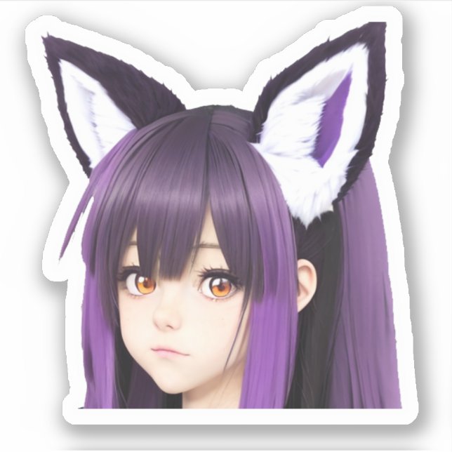 Fox Ears on Anime Girl (Front)