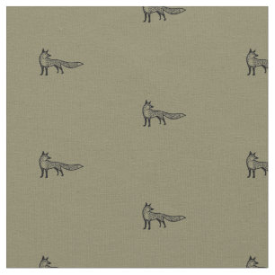Fox fabric - earth colour