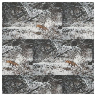 fox fabric, woodland fabric, quilting panels fabric