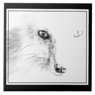 Fox Face Ceramic Tile