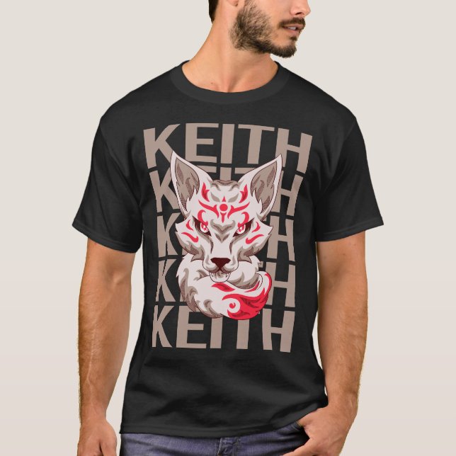Fox Face - Keith Name T-Shirt (Front)