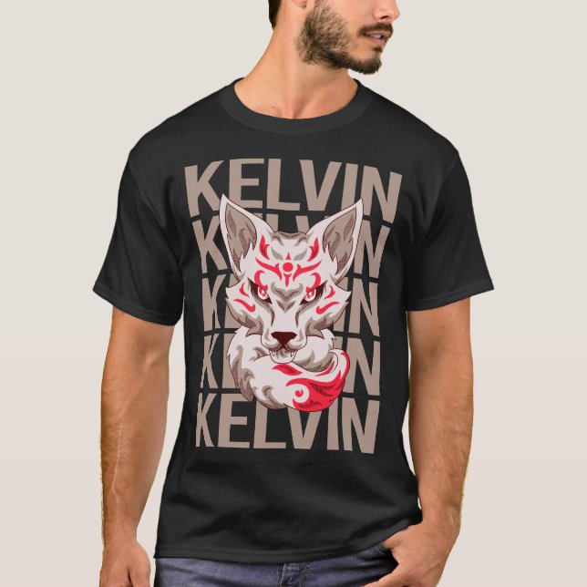 Fox Face - Kelvin Name T-Shirt (Front)