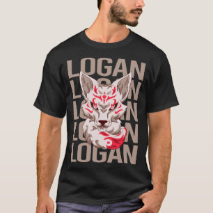 Fox Face - Logan Name T-Shirt