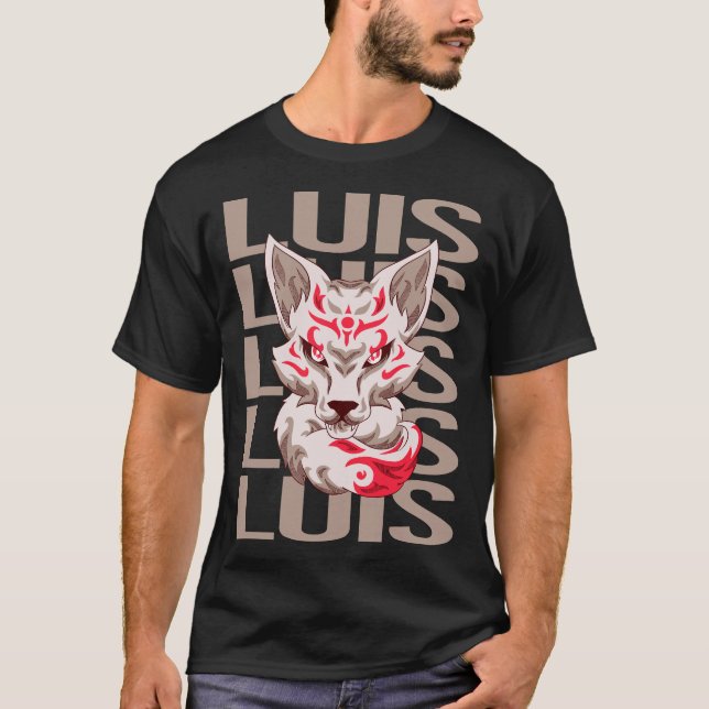 Fox Face - Luis Name T-Shirt (Front)