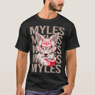 Fox Face - Myles Name T-Shirt