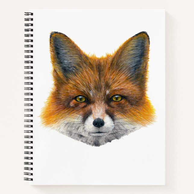 Fox face - Painting in acrylic Notebook (Front)