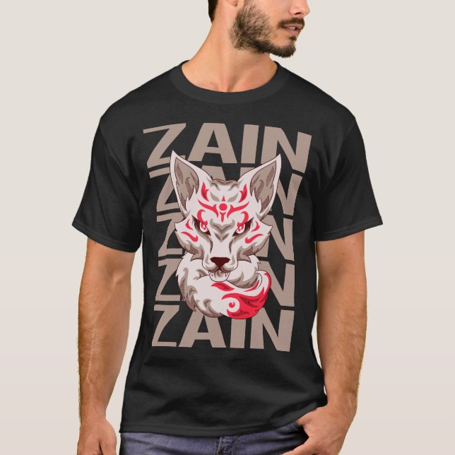 Fox Face - Zain Name T-Shirt (Front)