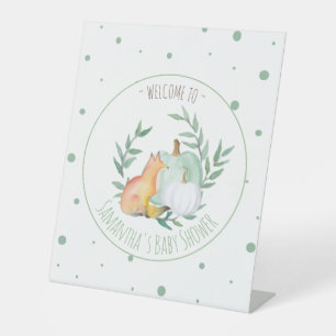 Fox Fall Baby Shower Sign – November Theme
