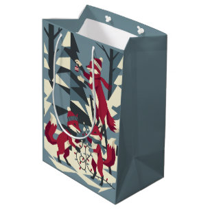 Fox Family Christmas II Gift Bag