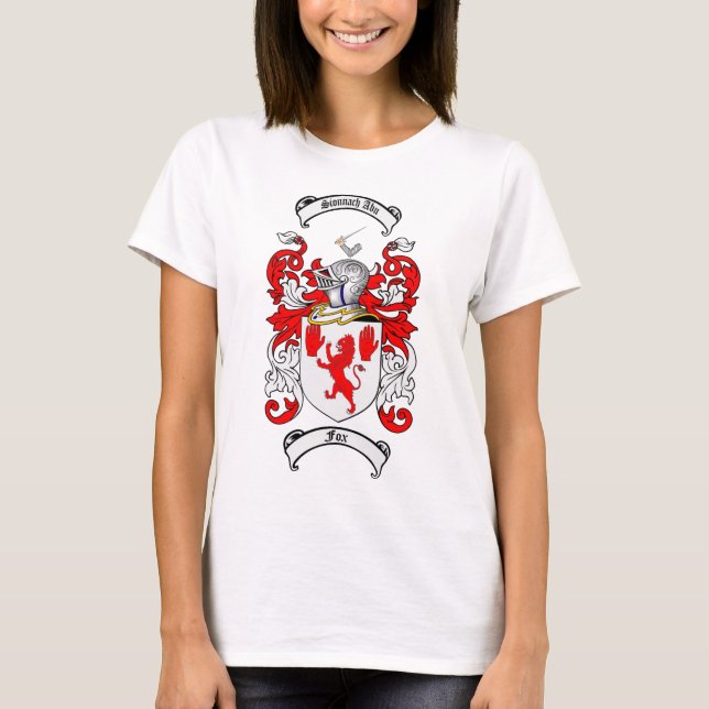 FOX FAMILY CREST -  FOX COAT OF ARMS T-Shirt (Front)