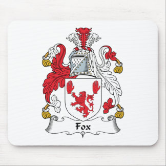 Fox Family Crest Mouse Pad