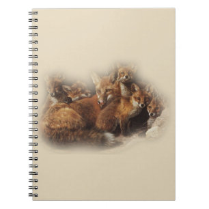 Fox Family Spiral Notebook