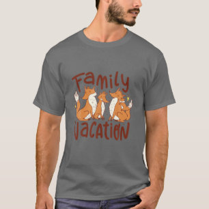 Fox Family Vacation Foxes Nature Wild Animal Kids T-Shirt