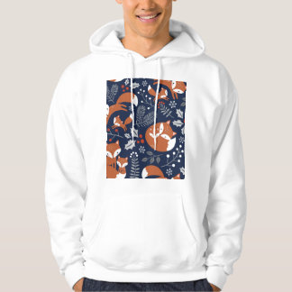 Fox family: vintage seamless pattern. hoodie